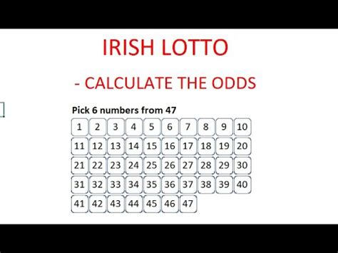 irish lottery odds calculator|How to Calculate the Odds of Winning Irish Lotto .
